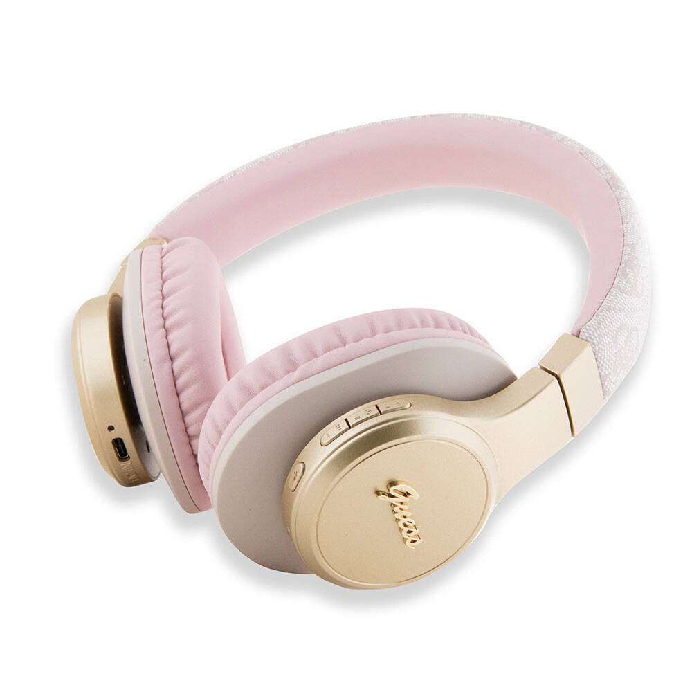 Guess Orjinal Lisanslı Script Gold Serisi Metal Yazı Logolu 4G Desenli Bluetooth Kulaklık - 9 Guess Orjinal Lisanslı Script Gold Serisi Metal Yazı Logolu 4G Desenli Bluetooth Kulaklık - 9
